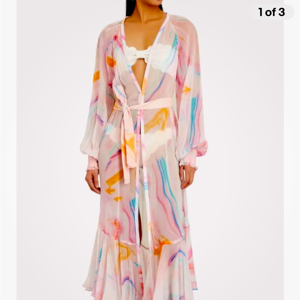Rococo Sand Davina kimono coverup s nwt